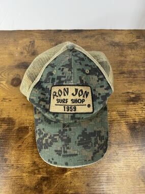 Ron Jon Surf Shop 1959 Digital Camo Mesh Trucker Hat Adjustable Distressed OSFA